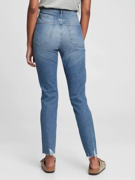 Blugi Gap cu talie înaltă albastru