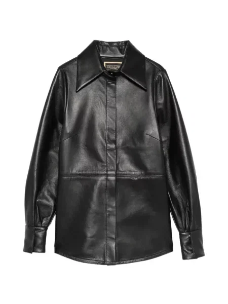 Lung cămașă Mitiliane Couture din piele negru