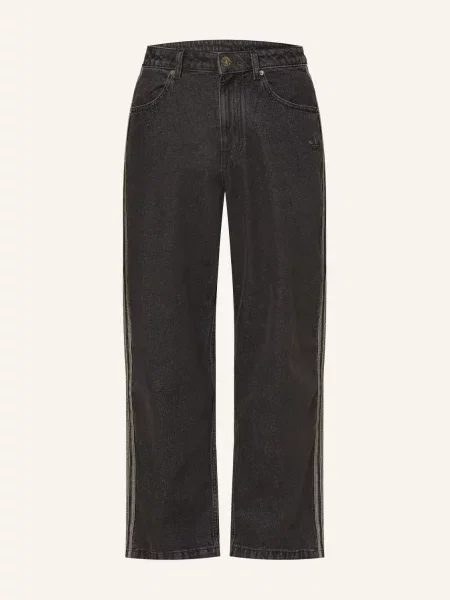 Džíny adidas SST Denim Jeans MID-RISE Straight Leg True Black Denim 36 černé