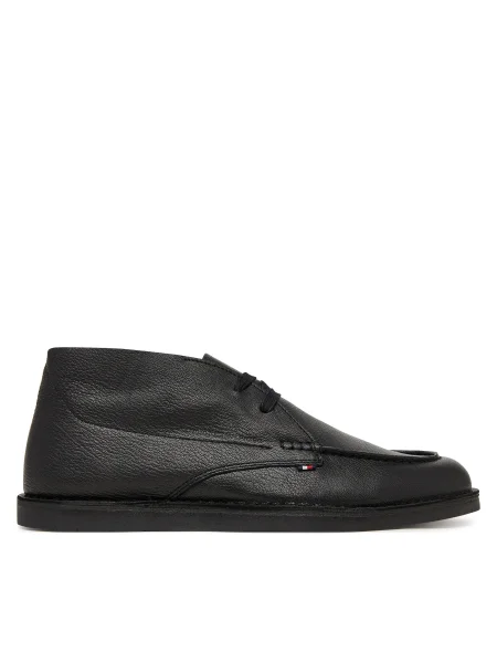 Tommy Hilfiger Poltopánky Hilfiger Stitchdown Tbl Lth Chuk čierna