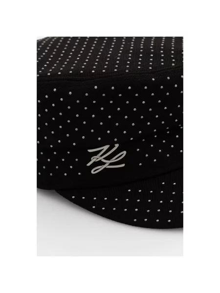 Karl Lagerfeld kaszkiet wełniany K/AUTOGRAPH czarna