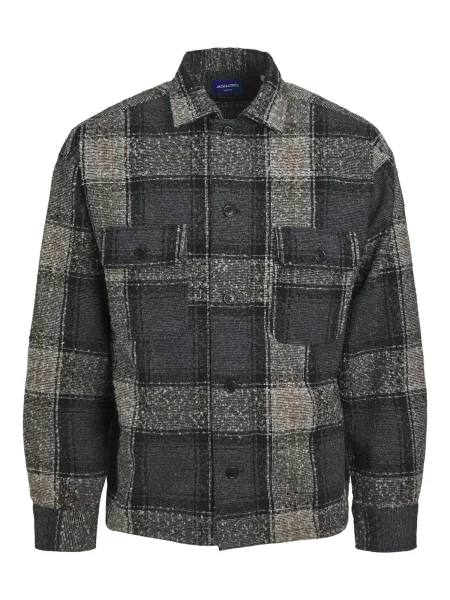 JACK & JONES Geacă de primăvară-toamnă JORRoxbury / gri metalic / gri amestecat bej