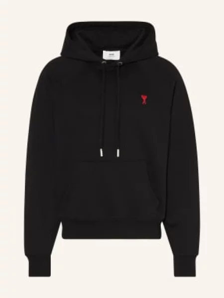 Ami Paris Bluza Z Kapturem schwarz czarna