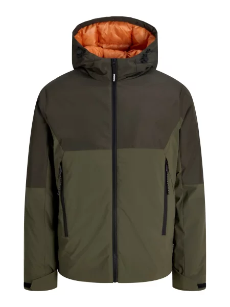 JACK & JONES Geacă de primăvară-toamnă JCOCLUB AXEL oliv / pin verde