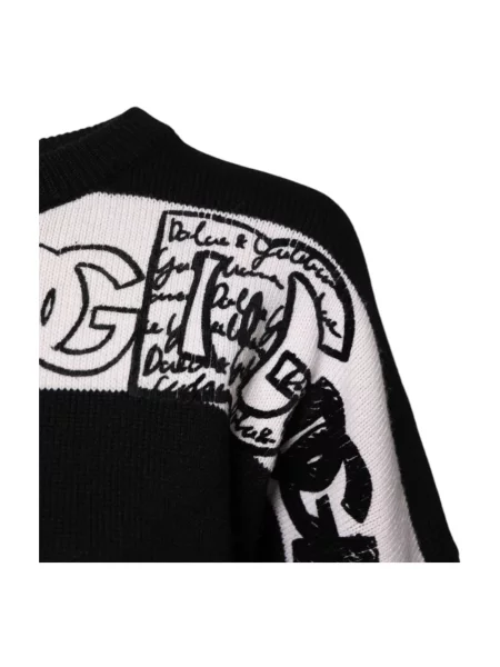 Sweter Dolce And Gabbana z logo czarny