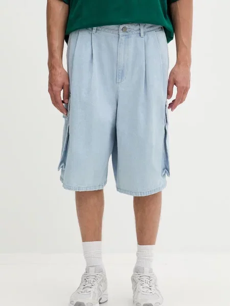 Adidas Originals pantaloni scuți cargo pentru bărbați din denim ADILENIUM SEASON albastru