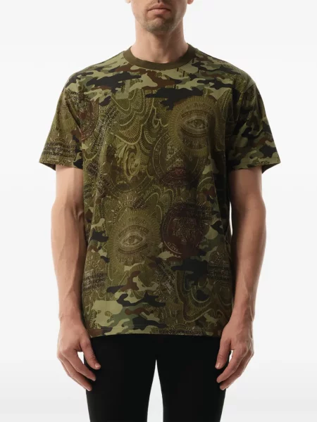 Majica Givenchy s printom s camo uzorkom zelena