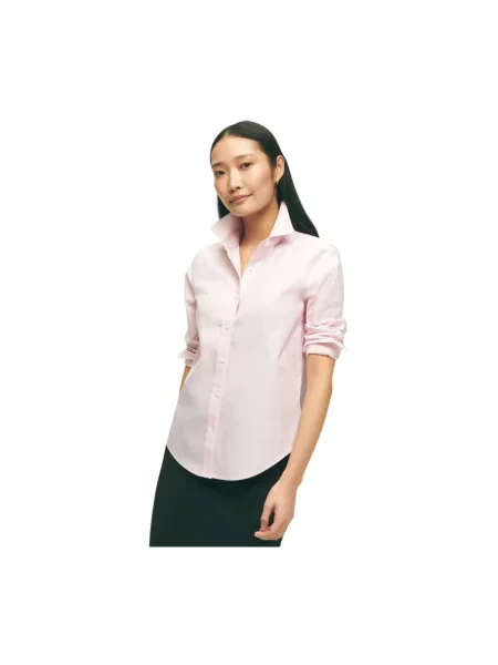 Koszula Brooks Brothers z twillu różowa