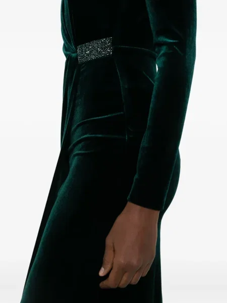 Rochie maxi Cristallini de costum verde