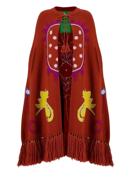 Palton Paula cu broderie portocaliu