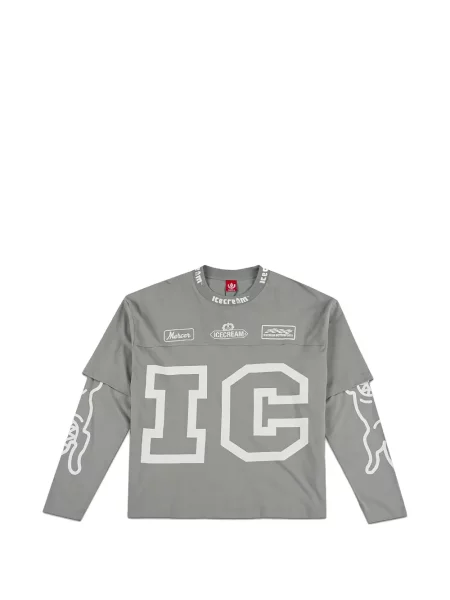 Lung tricou Icecream tricotate gri