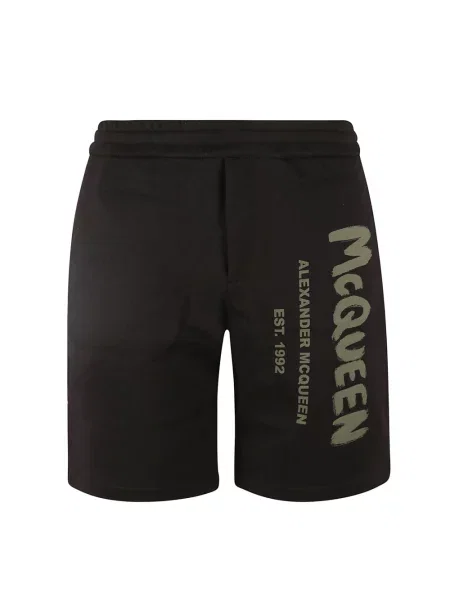 Szorty Alexander Mcqueen z nadrukiem czarne