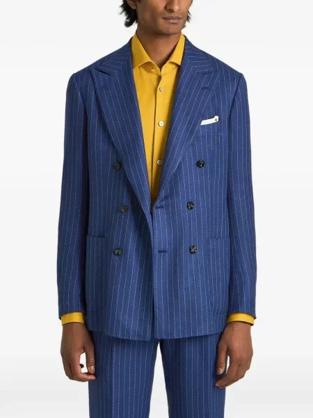 Costum Kiton cu două rânduri de nasturi albastru