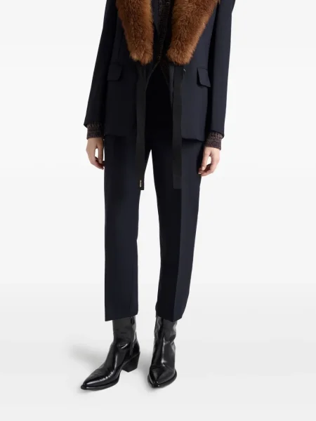 Pantaloni Prada de lână albastru