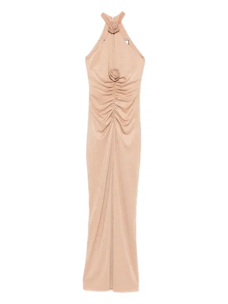 Maksi sukienka wieczorowa Nissa garniturowa różowa