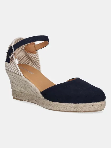 Espadrilky Barbour Elder tmavomodrá na klínku