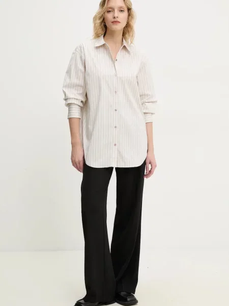 Theory koszula regular z kołnierzykiem klasycznym beżowy