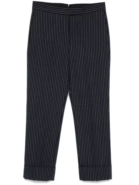 Pantaloni Thom Browne cu dungi albastru