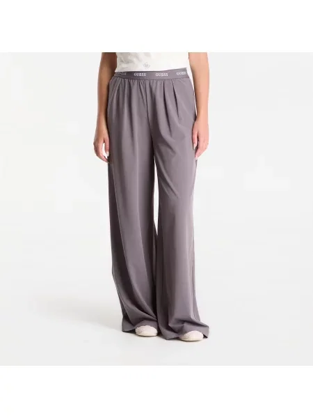 Kalhoty GUESS Selene Pants Purple Fog XS fialové