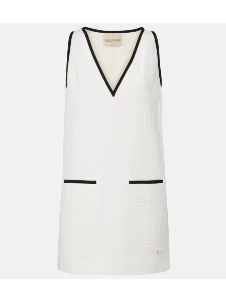 Rochie Valentino din tweed alb