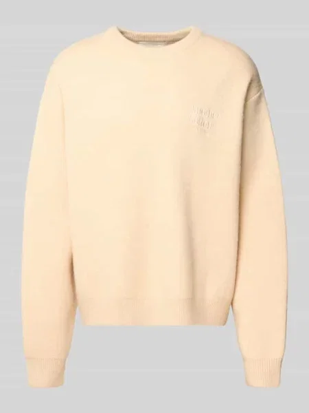 Sweter z dzianiny z prążkowanymi wykończeniami Another Cotton Lab