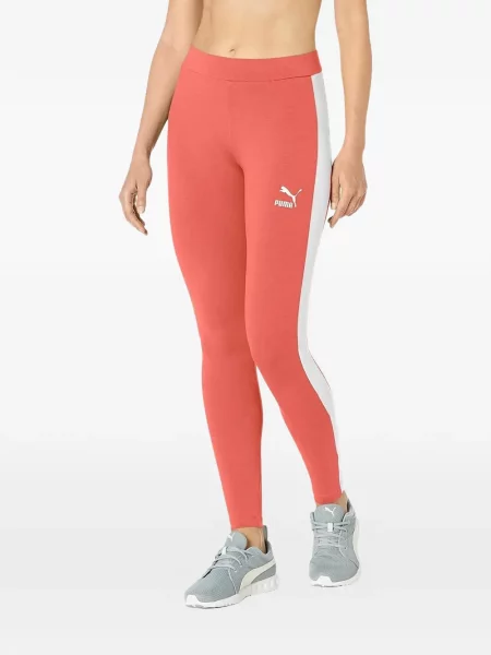 Leggings Puma cu dungi cu autograf roșu