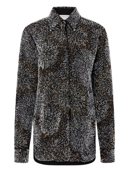 Haftowana koszula Rabanne czarna