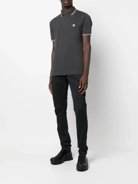 Карго панталони Stone Island камъни черно