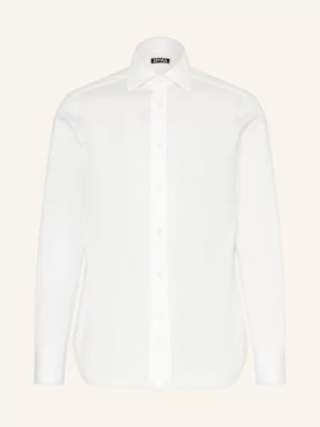 Zegna Koszula Slim Fit weiss biała