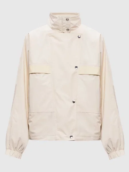 Куртка зі шкіряними вставками Yves Salomon Army бежева