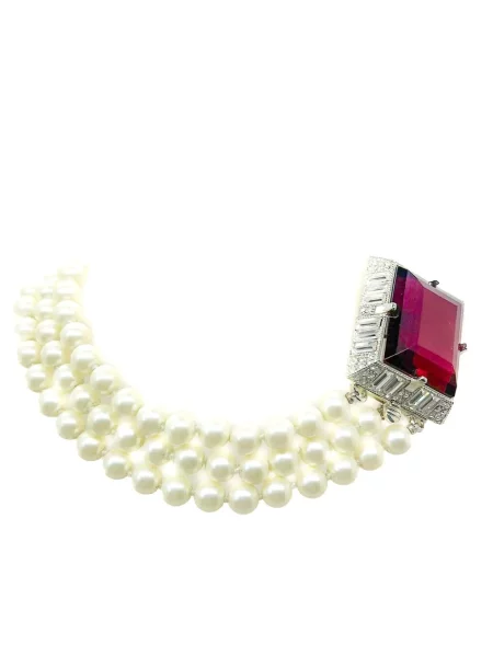 Colier Jennifer Gibson Jewellery cu perle alb