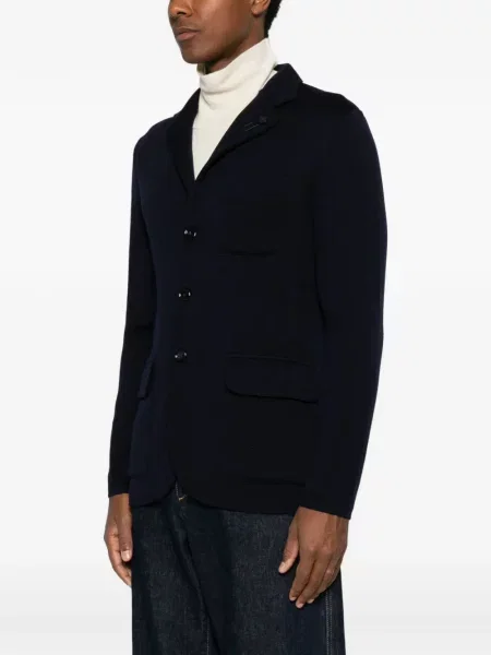 Sacou Lardini tricotate albastru