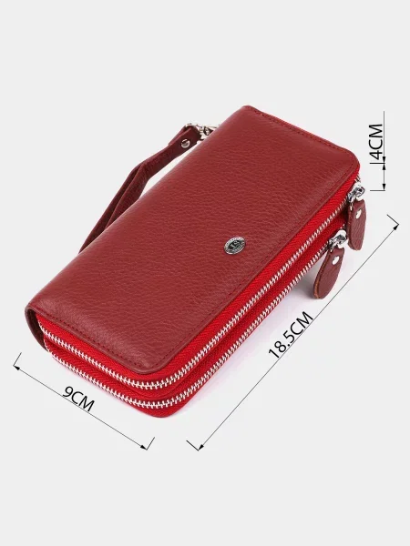 ST Leather Accessories Гаманець Шкіра червоний