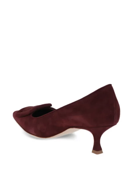 Pantofi cu toc Manolo Blahnik cu cataramă roșu