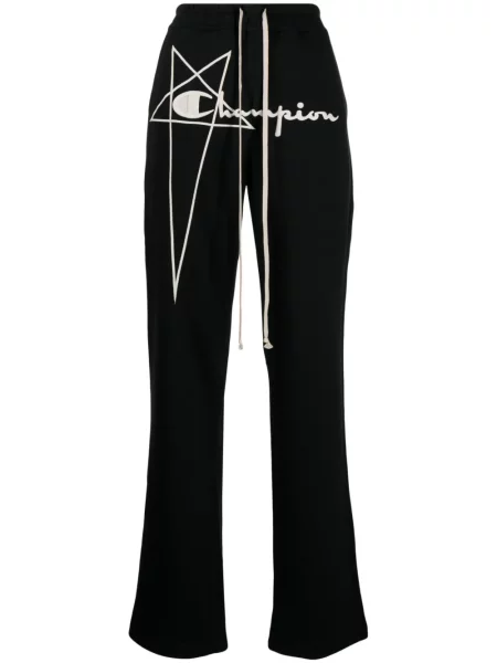 Pantaloni Rick Owens cu broderie negru