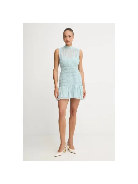 Sukienka mini Twinset bez rękawów niebieska