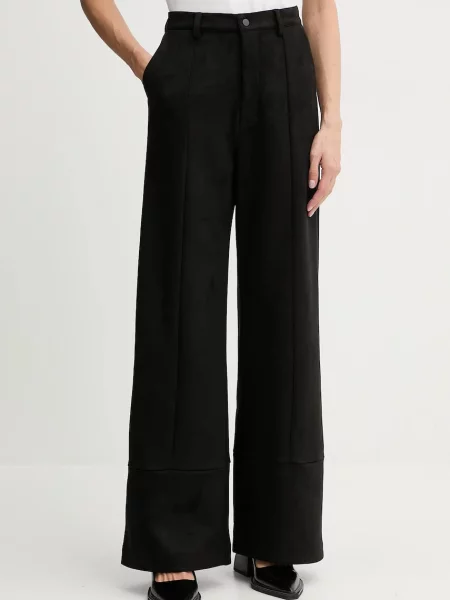 Bardot spodnie dzwony high waist czarny
