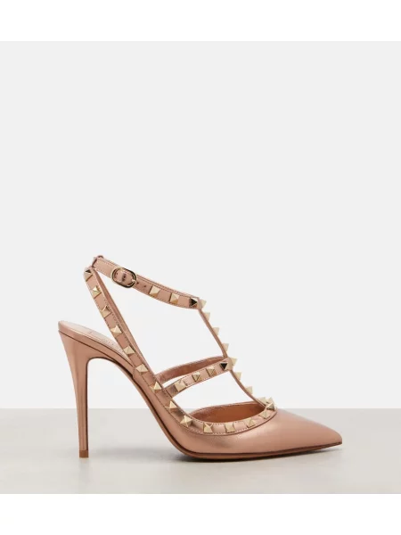 Pantofi cu toc Valentino Garavani din piele roz