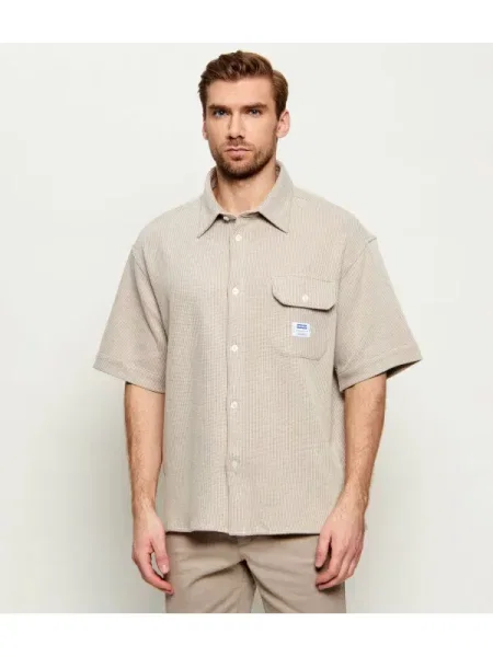 Hugo Blue Cămașă Ebaffino | Relaxed fit bej