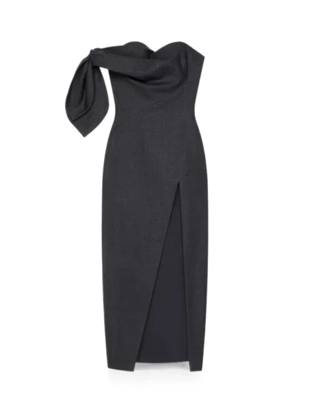 Rochie midi Givenchy fără bretele gri