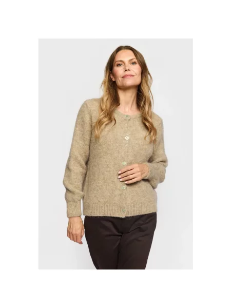 Dzianinowy sweter 2-biz beżowy