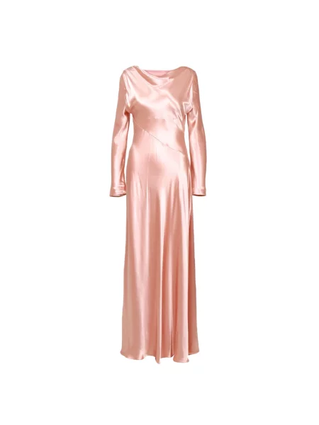Długa sukienka maxi Alberta Ferretti różowa