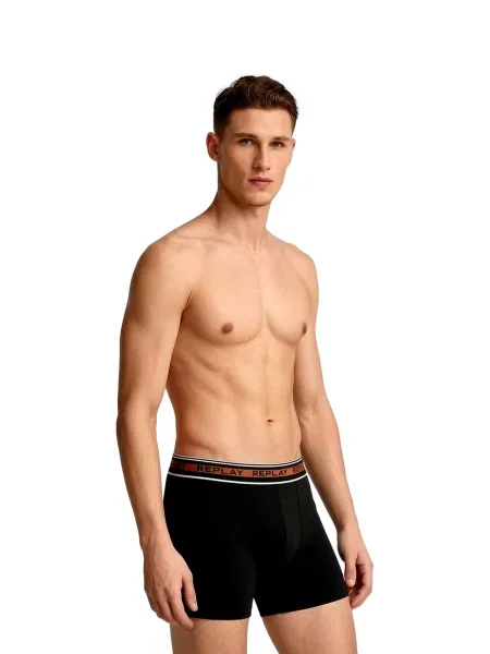 REPLAY Boxerky koňaková / čierna biela