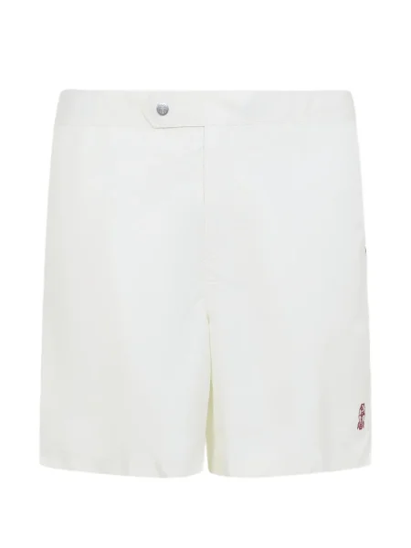 Haftowane kąpielówki Brunello Cucinelli białe