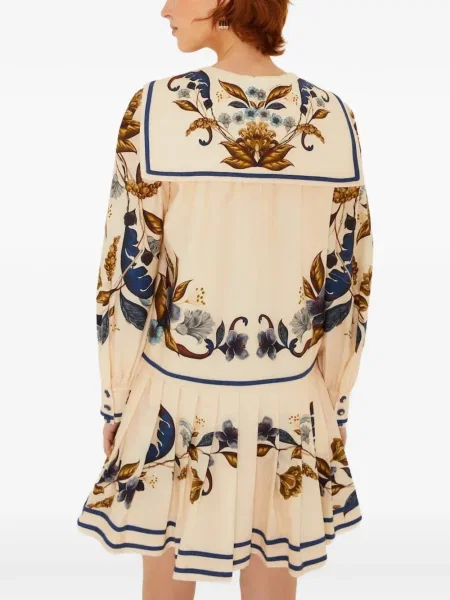 Gulerat rochie mini Farm Rio cu model floral cu imagine