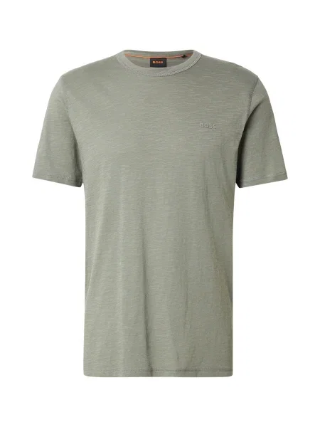 BOSS Tricou Tegood gri piatră portocaliu