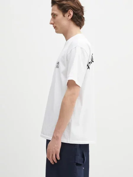 Wacko Maria t-shirt Washed Heavy Weight z nadrukiem biały