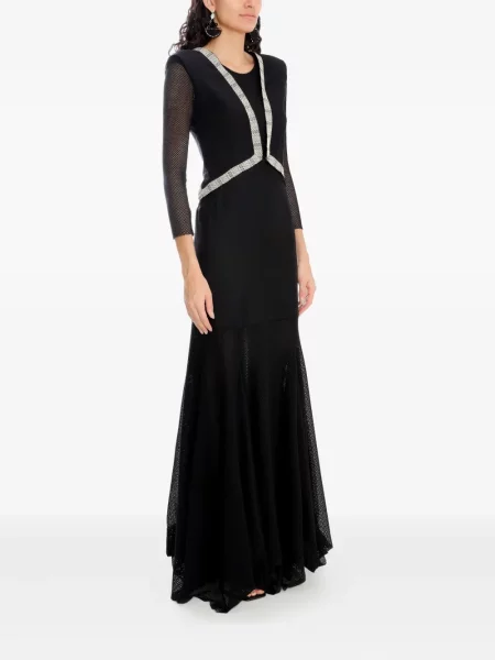 Rochie maxi Amir Slama plasă de costum negru