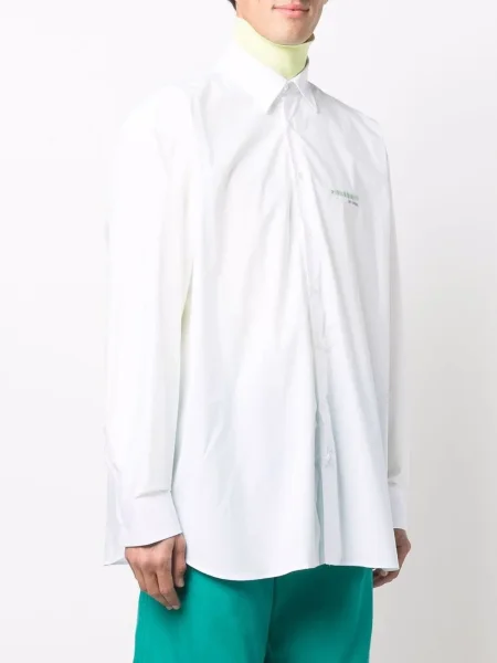 Cămașă Raf Simons cu broderie alb