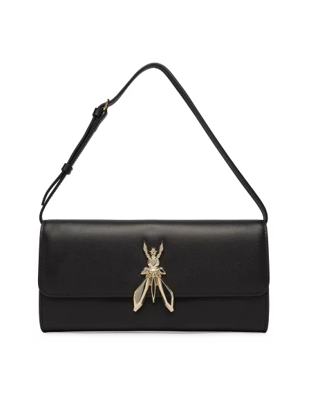 PATRIZIA PEPE Torba za čez ramo črna